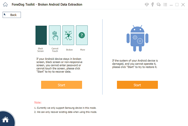 Il telefono o tablet Android non attiva FoneDog Select State