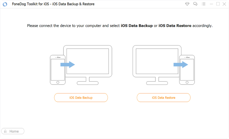 Scegli l'opzione di backup dei dati iOS