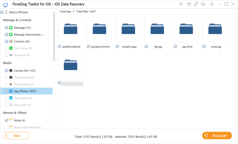 Ripristina i dati persi su iOS: FoneDog iOS Data Recovery - Recupera