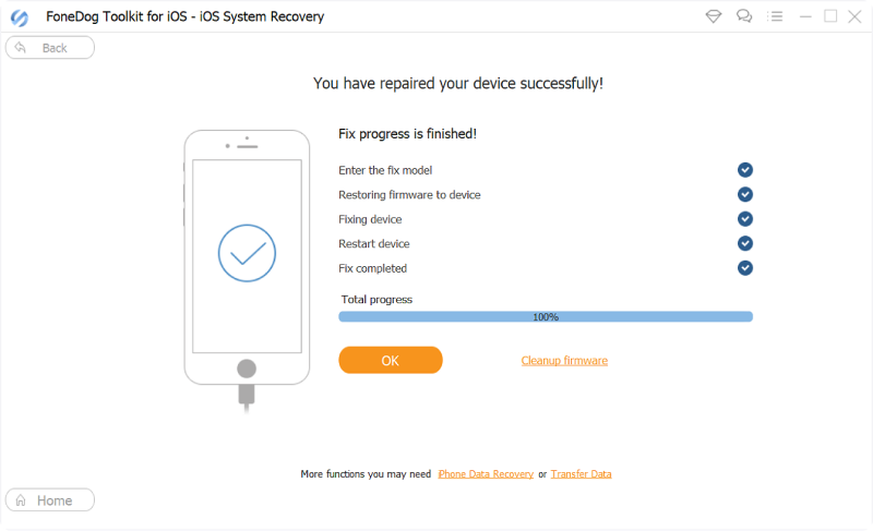 Il miglior strumento per risolvere il problema "iPhone bloccato sulla schermata di blocco": FoneDog Ripristino del sistema iOS