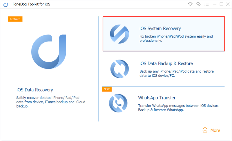 Scarica FoneDog iOS System Recovery