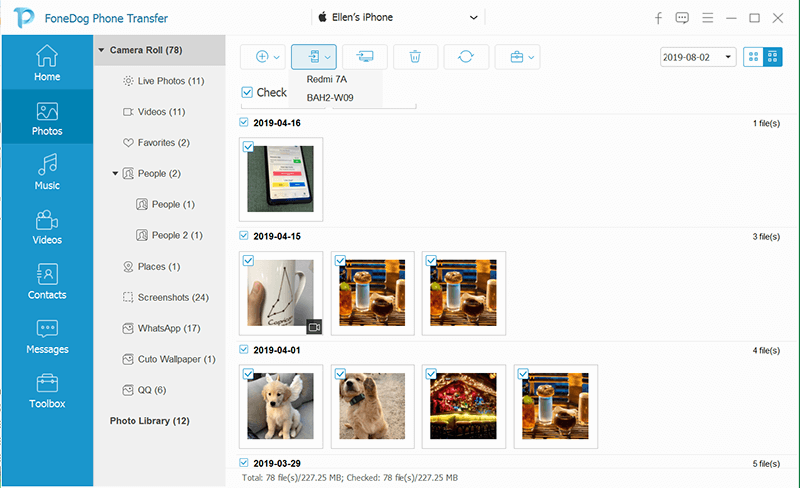 Trasferisci foto iPad su Android: Trasferimento telefonico FoneDog