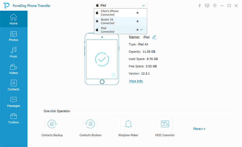 Collegare il cavo USB al PC collegato a iPhone e Samsung