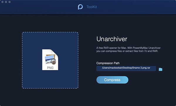 unarchive comprime il file select