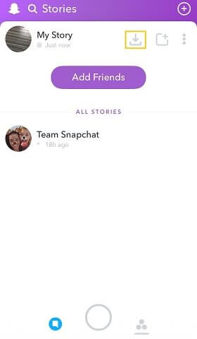 Snapchat salva la tua storia
