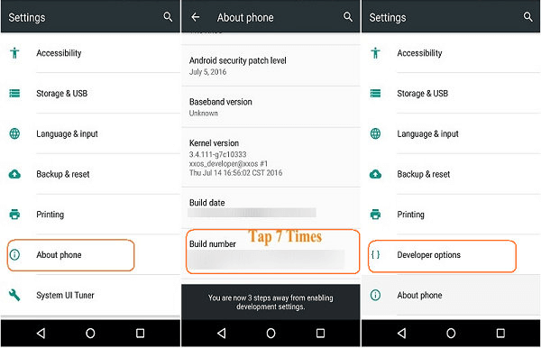 Abilita debug USB Android 4.2