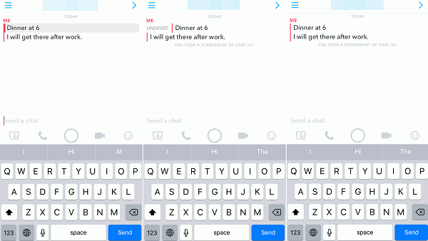 Cancella i messaggi non salvati di Snapchat
