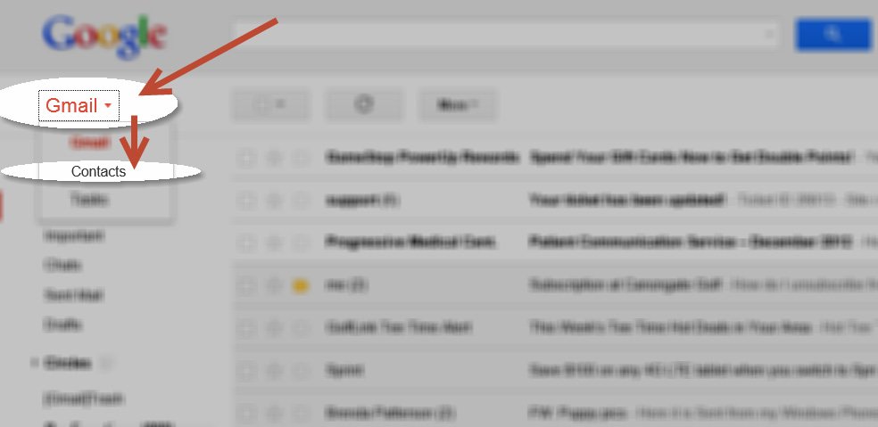 Visualizzare i contatti su Gmail