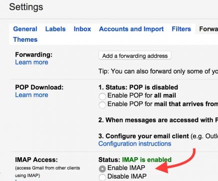 google-conto-enable-IMAP