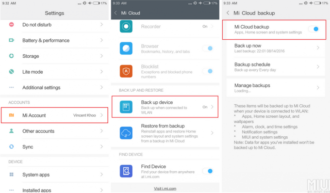 mi-cloud di backup