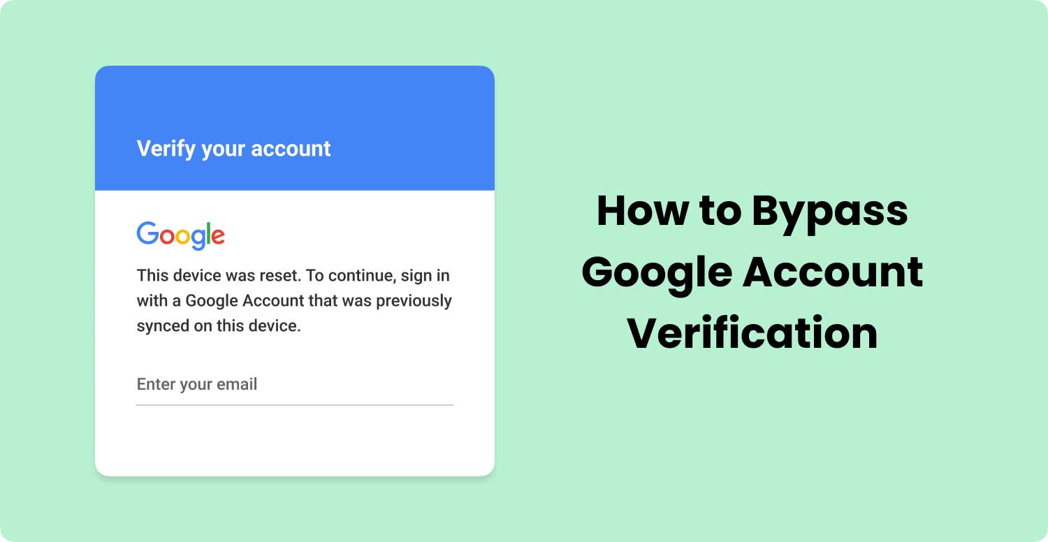 Bypass Account di verifica dell'account Google