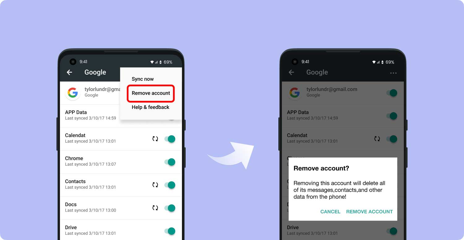 Bypass verifica account Google Rimuovi account