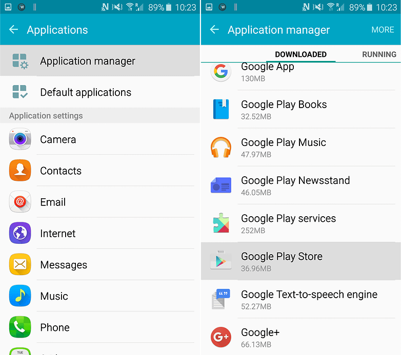 Cancella i dati di Google Play