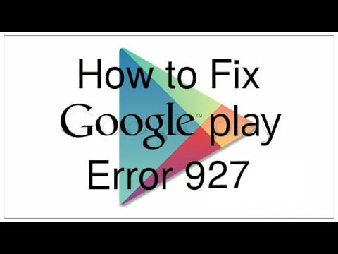 Correggi l'errore 927 di Google Play