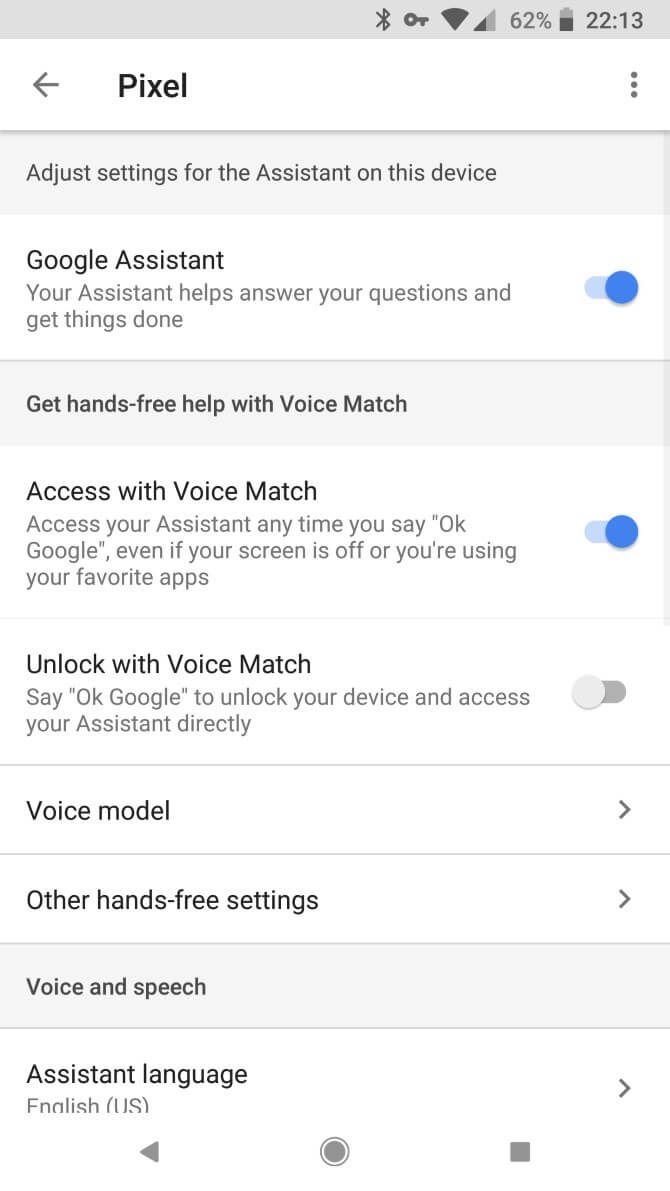 Correggi Ok Google Voice Model