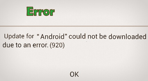 Risolvi il codice di errore 920 Android 920