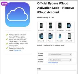 Ignora lo strumento di attivazione di iCloud