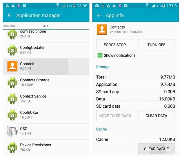 Cancella cache App Samsung Galaxy S6