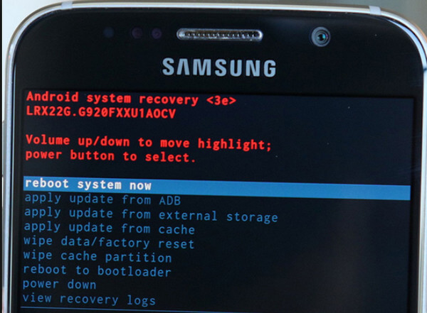 Cancella cache Modalità di recupero Samsung Galaxy S6