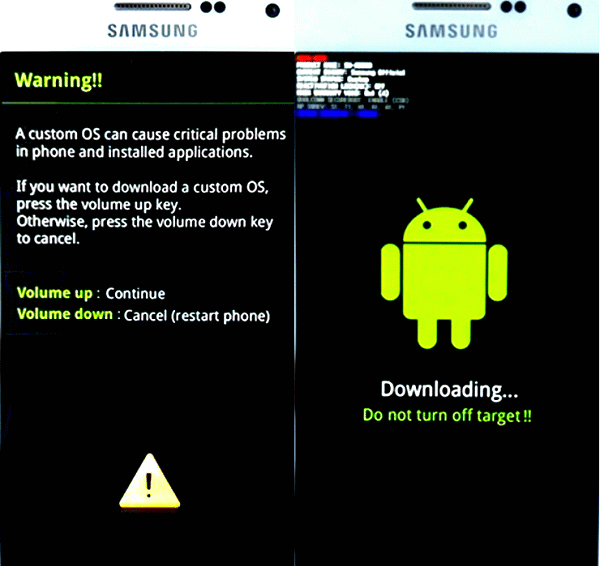 Modalità download Samsung