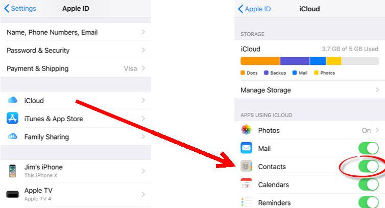 Trasferisci i contatti iPhone sul computer da iCloud.com