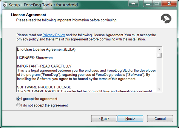 Aggregazione licenza per installazione Android