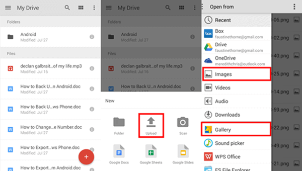 Foto di backup su Google Drive