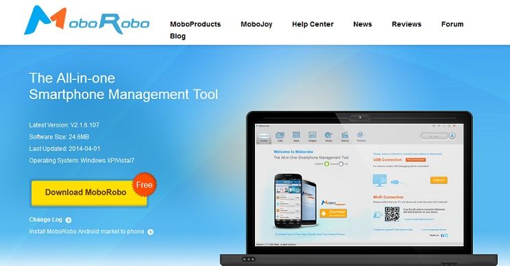 Miglior software di backup Android per PC Moborobo