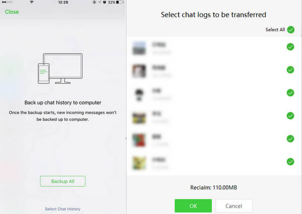 Sposta la cronologia di WeChat su un nuovo telefono WeChat Windows