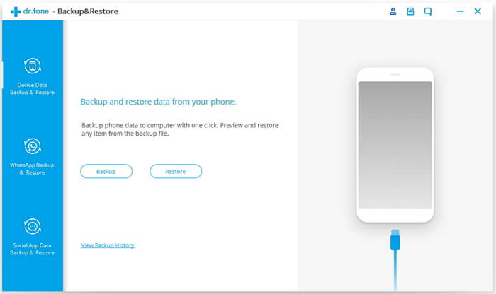 software di backup Dr.Fone