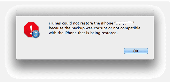 Itunes Backup corrotto