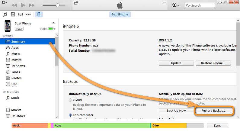 Itunes Restore Sms