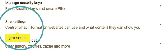 Abilita Javascript in Chrome per risolvere
