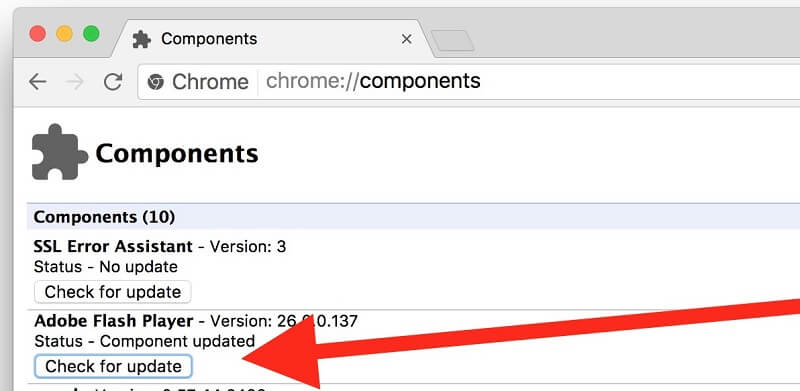 Risolto il problema con Flash non funzionante in Chrome