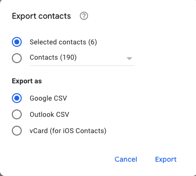 Esegui il backup dei contatti su iPhone esportandoli in CSV