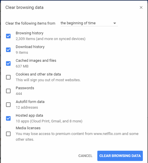 how to clear mac cache chrome