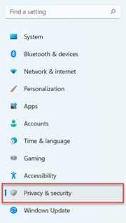 Controlla le configurazioni della privacy per risolvere il problema della fotocamera Logitech