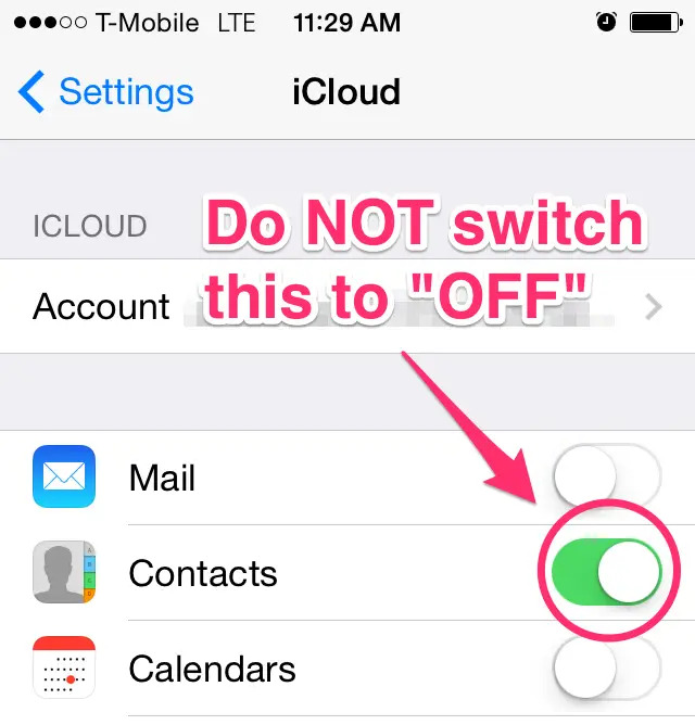 Effettua il backup dei contatti su iPhone tramite iCloud