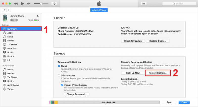 Recupera le foto cancellate in modo permanente da iPhone usando iTunes Backup