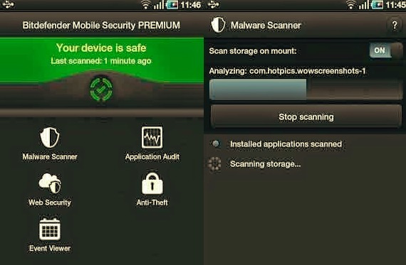 Strumento di rimozione virus Android - Bitdefender Antivirus