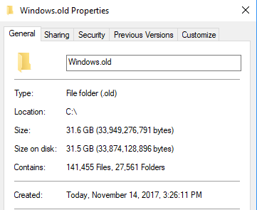 Controlla Cartelle Windows.old per correggere l'aggiornamento di Windows 10 cancellato il mio disco rigido