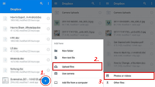 Trasferisci foto da Android a iPhone utilizzando Dropbox