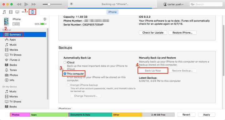 Sincronizza i contatti da iPhone a Mac utilizzando il programma iTunes