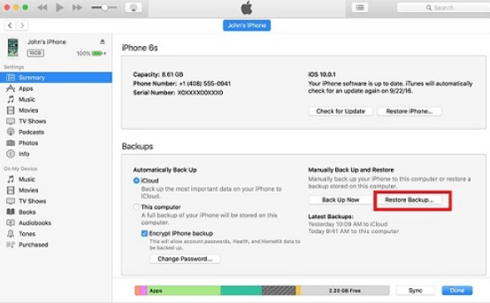 Come recuperiamo le foto dal backup di iTunes?