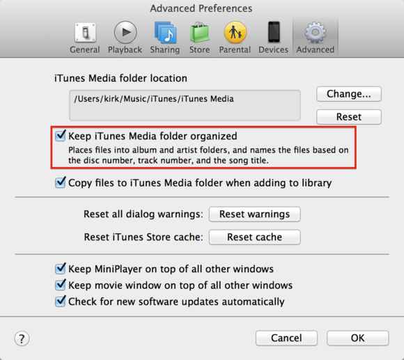 Consolida i file multimediali per risolvere i brani che non è possibile sincronizzare con il mio iPod