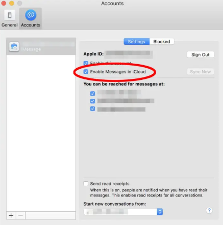 Esegui il backup dei messaggi su iCloud su Mac