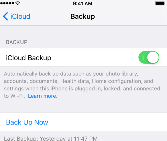 Salva i file multimediali di WhatsApp su iPhone utilizzando il backup di iCloud