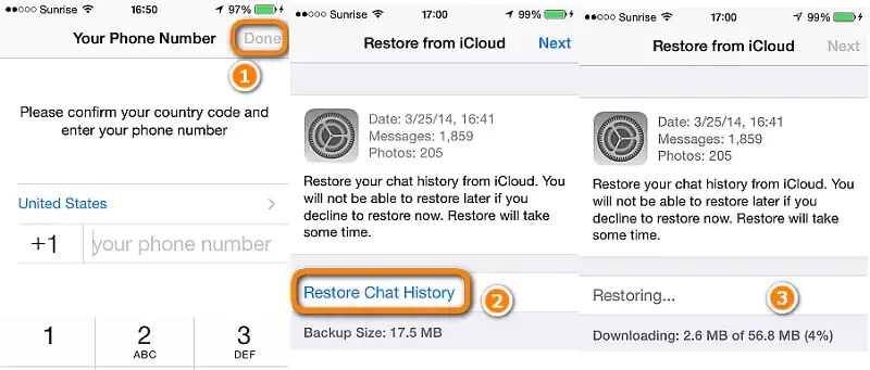 Estrai WhatsApp da iPhone usando iCloud