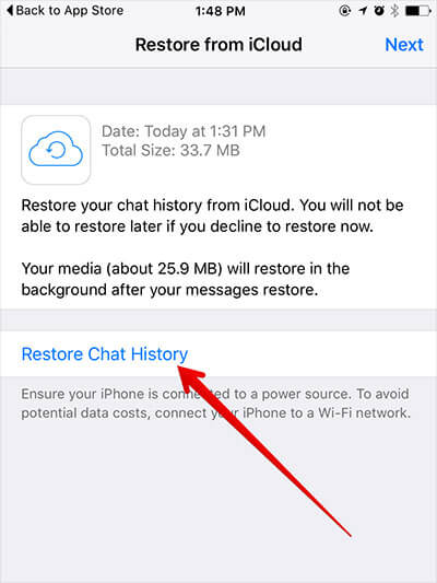 Recover Deleted WhatsApp Audio Messages from iPhone Using iCloud