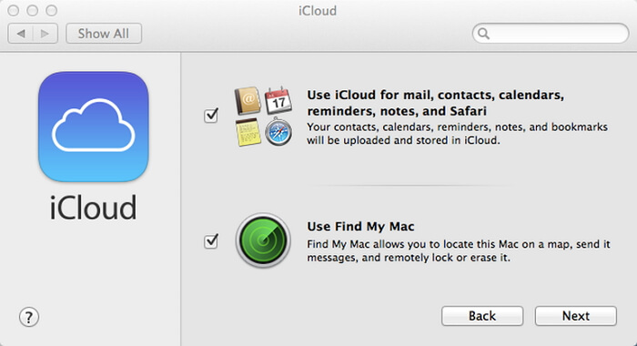 sincronizzare la nota usando icloud